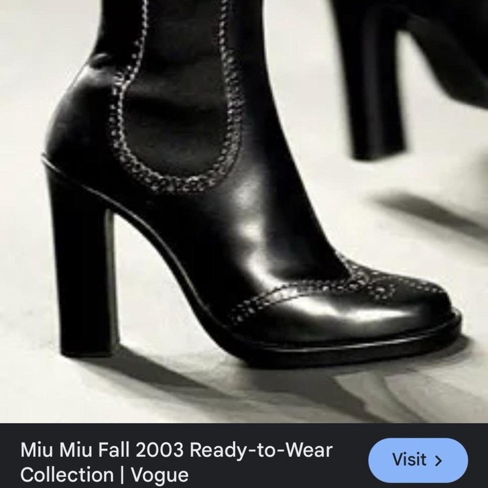 Miu Miu Sleek Black Heeled Boots